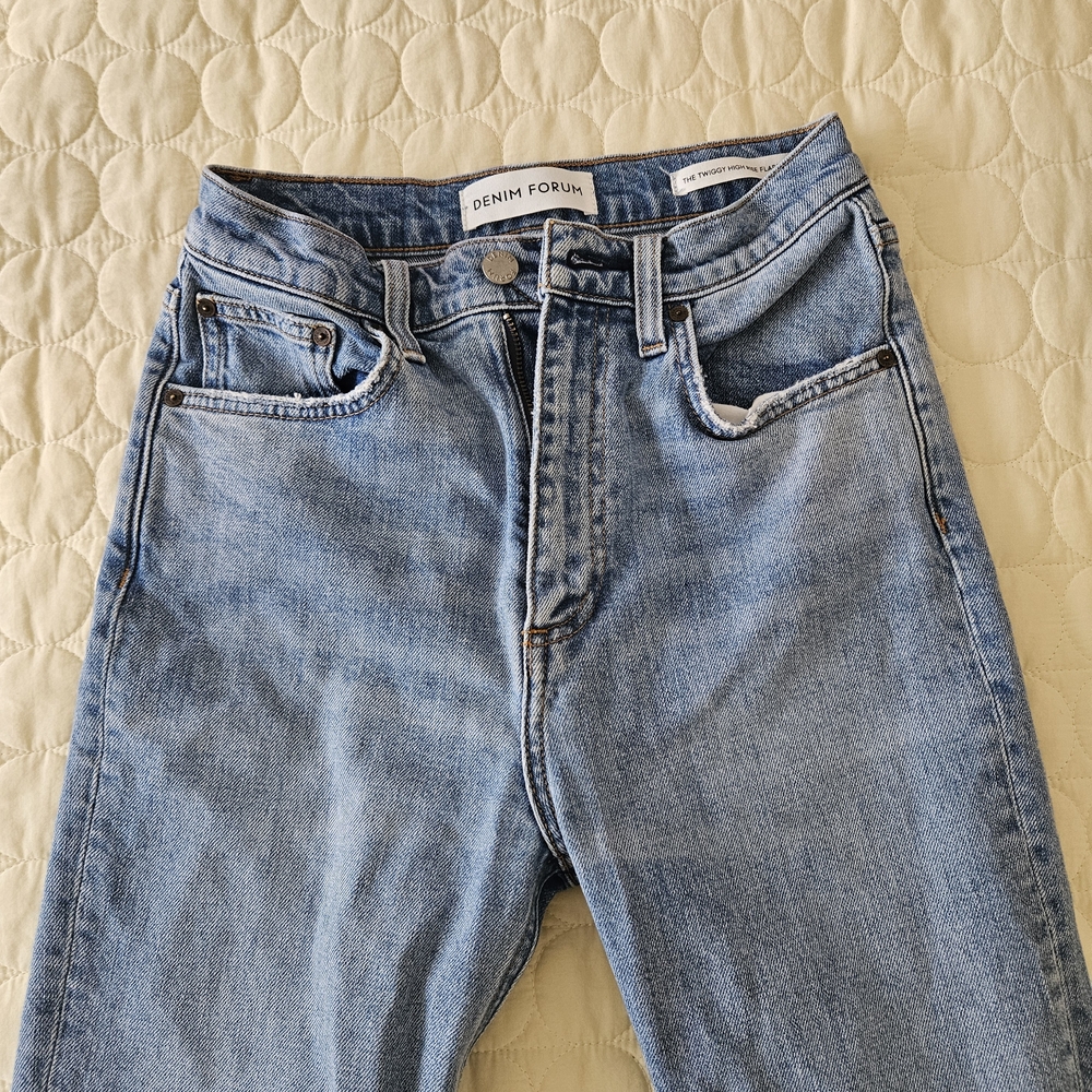 Denim Forum The Twiggy High Rise Flare Jeans 28L Size 25